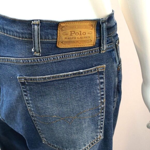 Polo Ralph Lauren Jeans Men Size 40x31 Varick Slim Straight Blue Denim Jeans - Picture 8 of 13